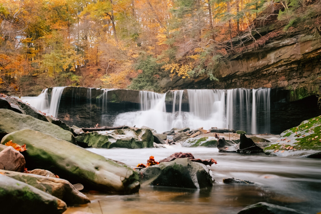 great falls of tinkers creek cleveland waterfall